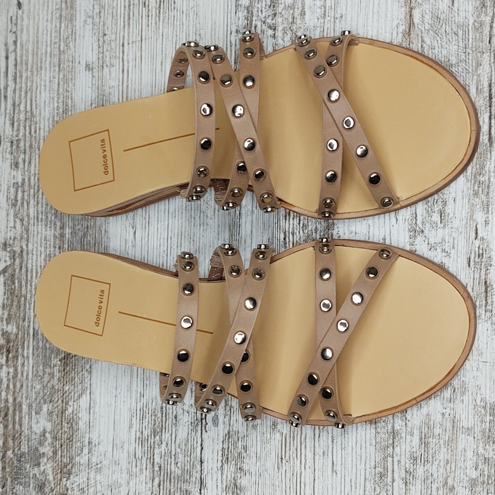 🟦NIB Dolce Vita Pinta Cafe Studded Strappy Slide Sandal - Picture 7 of 16